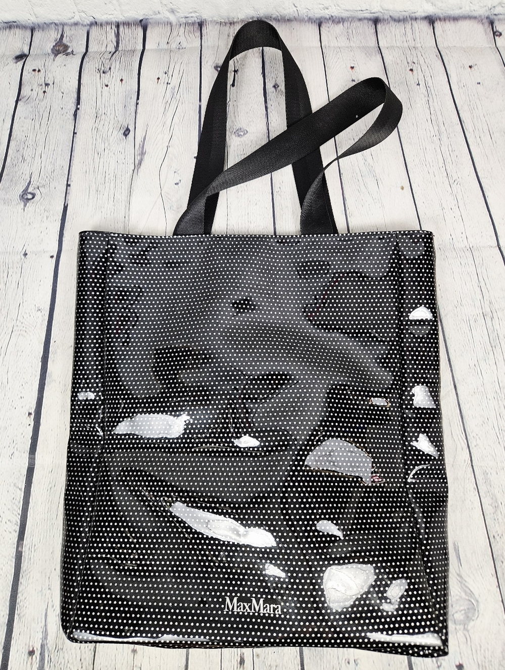MAX MARA | polka-dot patent tall tote bag